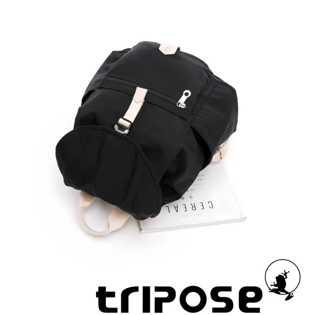 【tripose】MEMENTO微皺尼龍輕量後背包-小(經典黑)