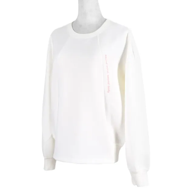 【asics 亞瑟士】Asics Shirts 女 長袖 上衣 休閒 棉質 舒適 經典 百搭 米白(2032C074-101)