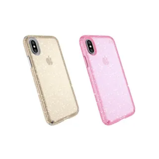 【Speck】iPhone X / Xs Presidio Clear + Glitter 金色奈米玻璃水晶防摔保護殼(保護殼)