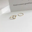 【MISS KOREA】韓國設計星星月亮微鑲水鑽細圈戒指(2色任選)