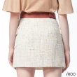 【iROO】珍珠花呢口袋短裙