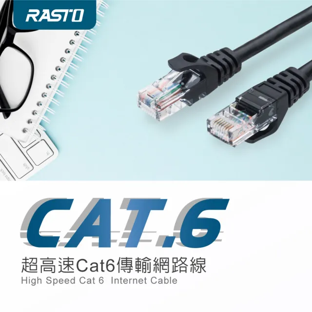 【RASTO】CAT6 2M 網速1GPS網路線 REC4