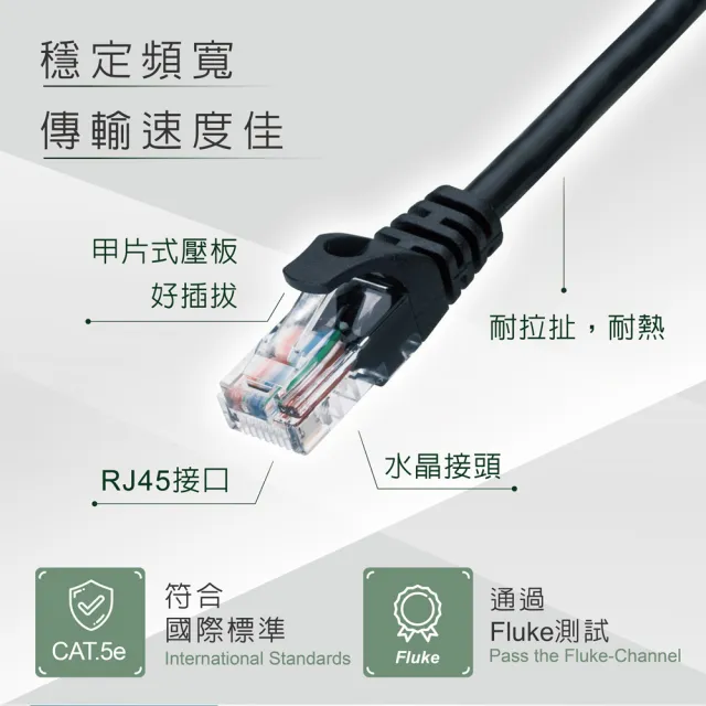 【RASTO】CAT5E 3M 網速100MBPS網路線 REC2