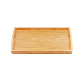 【菊川本味】鐵杉木托盤-長方弧把-42cm(木盤 木托盤 木餐盤 套餐盤 木質托盤 木質盤 火鍋盤 送餐盤)