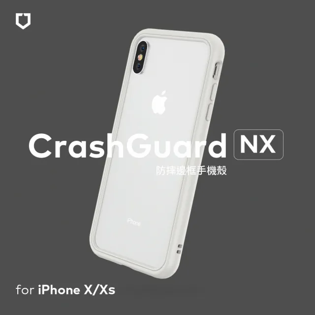 【RHINOSHIELD 犀牛盾】iPhone X/XS共用 5.8吋 CrashGuard NX 模組化防摔邊框殼(獨家耐衝擊材料 原廠出貨)