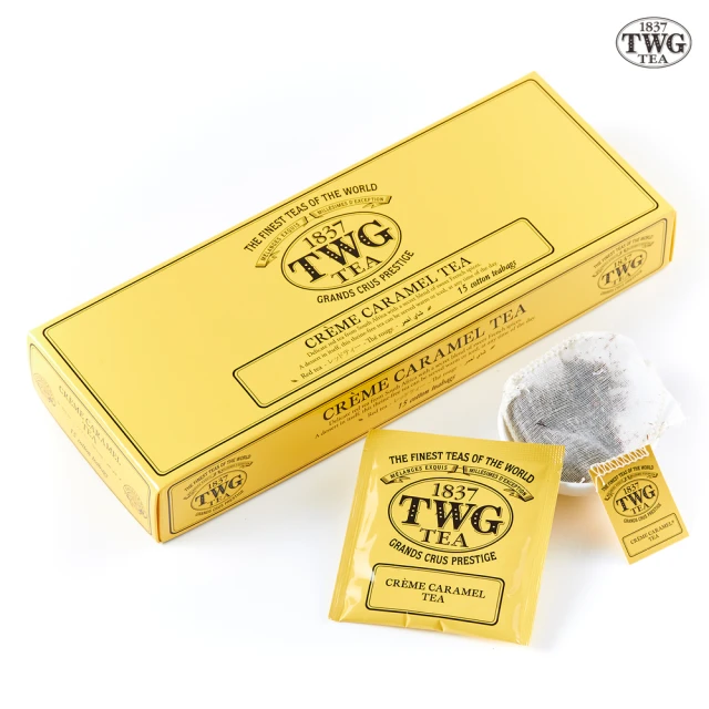 【TWG Tea】手工純棉茶包 焦糖奶油紅茶 15包/盒(Creme Caramel Tea;南非國寶茶)