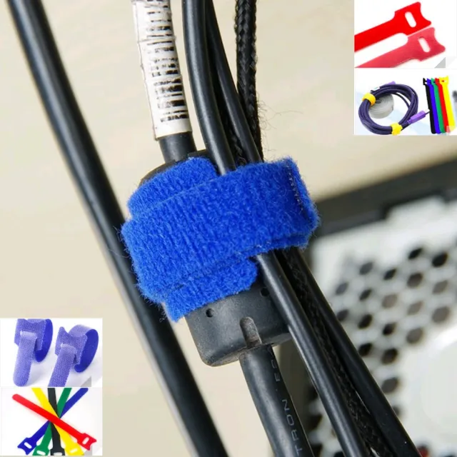 【Ainmax 艾買氏】電線魔術貼紮線帶捆線帶 束線帶 電線收納 線夾(8入 理線帶 綁線帶 集線帶 線帶 束帶)