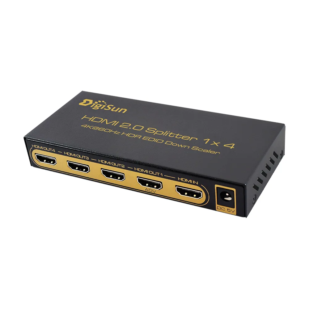 【DigiSun 得揚】UH814 4K HDMI 2.0 一進四出影音分配器