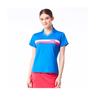 【Jack Nicklaus 金熊】GOLF女款抗UV彈性吸濕排汗POLO衫/高爾夫球衫(深藍色)
