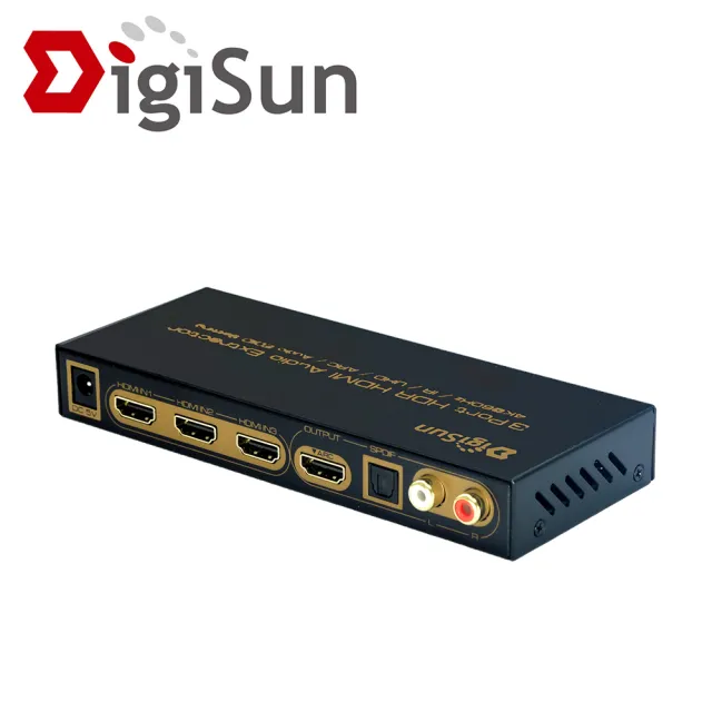 【DigiSun 得揚】AH231U 4K HDMI 2.0 三進一出切換器+音訊擷取器 SPDIF+R/L