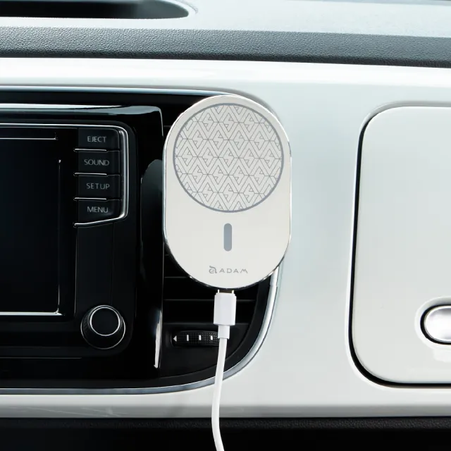 【ADAM 亞果元素】OMNIA C2 車用磁吸快充充電器 黑/白(iPhone 12-15全系列專用)