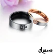 【A MARK】十字架愛心綴鑽鈦鋼戒指