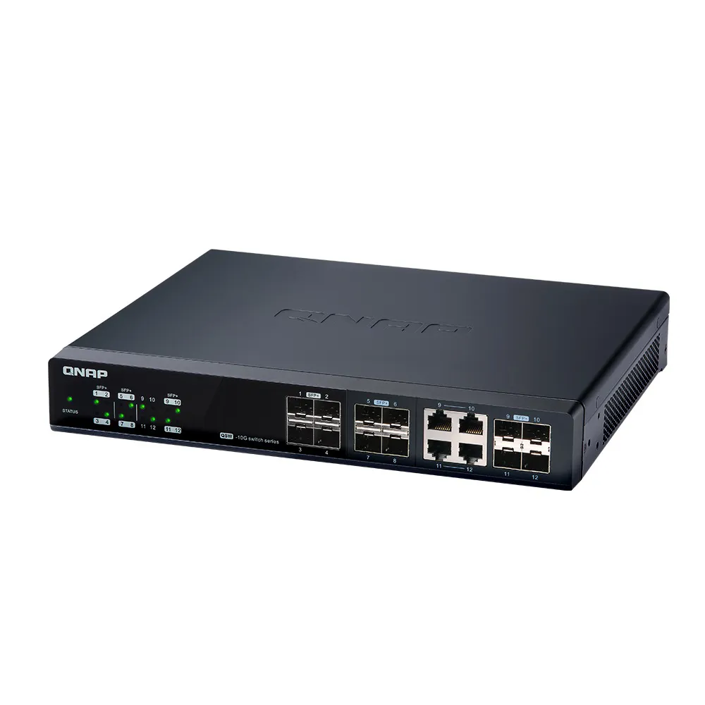 【QNAP 威聯通】QSW-M1204-4C 12埠  L2 Web 10GbE 交換器(管理型)