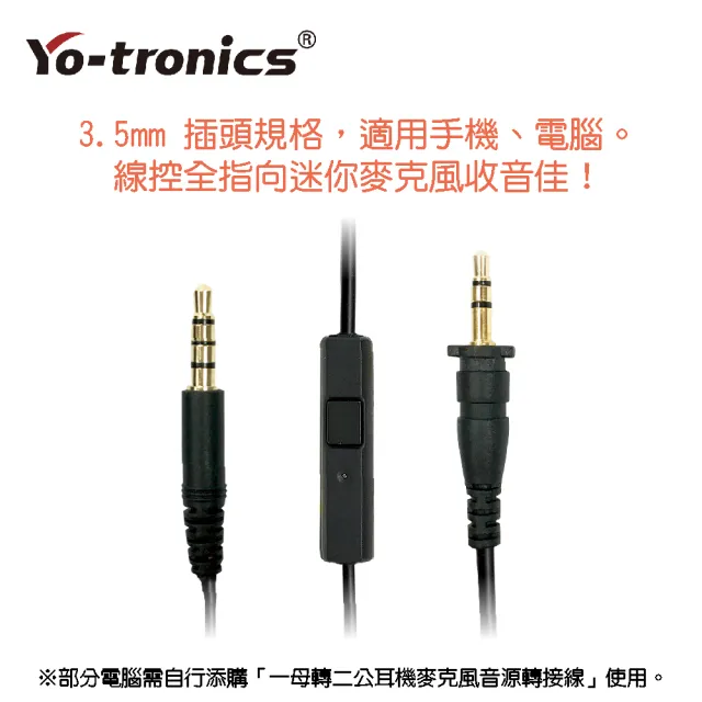 【Yo-tronics】立體聲音樂耳麥 手機電腦隨插隨用 語音通話 電玩手遊 有線耳麥(YTH-750)