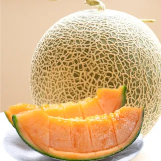 【WANG 蔬果】台灣嚴選大顆紅肉哈密瓜1200gx2顆(1200g/顆)