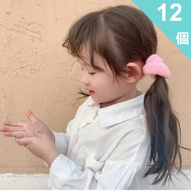 【Oni 歐妮】親子 韓系毛巾圈百搭丸子頭髮圈髮束(混色12個入)