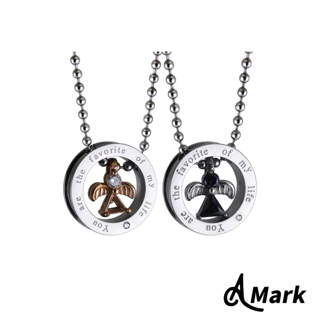 【A MARK】純潔的愛天使造型鈦鋼項鍊(2色任選)