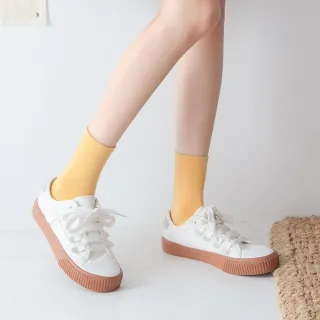 【HOMELAND】經典中筒純色襪 22-25 cm(日系馬卡配色 舒適棉感 彈力面料)