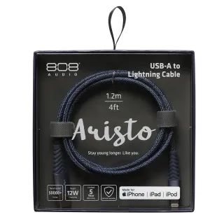 【808 Audio】ARISTO系列 Lightning快速充電線 傳輸線1.2m(5款任選)