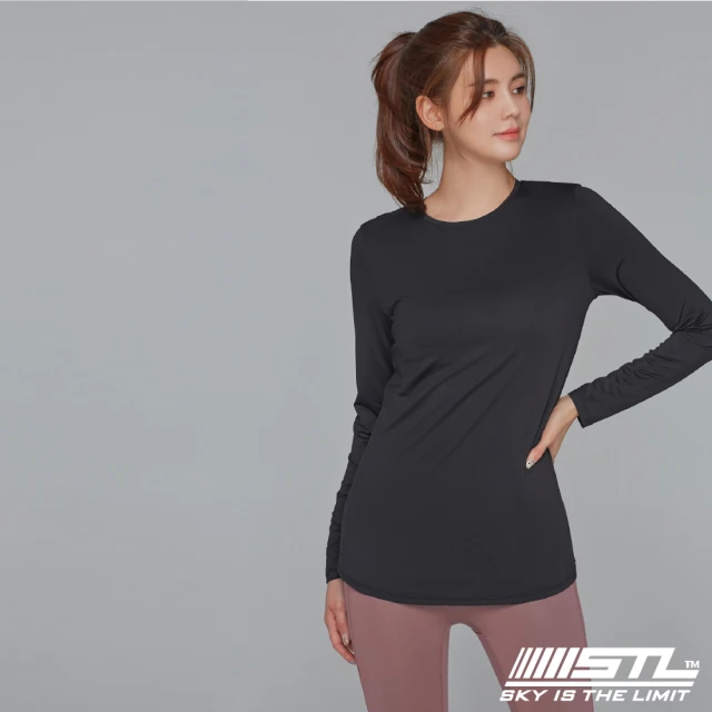 【STL】yoga ESSENCE LS 韓國瑜珈 運動機能 本質合身長版蓋臀長袖上衣(Black經典黑)