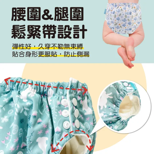 【Mua 姆兒選品】Happy Flute兒童學習褲可調式學習褲訓練褲2入組(隔尿褲 布尿布 兒童內褲 戒尿布 尿布褲)