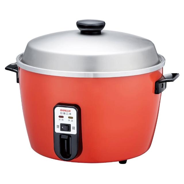  SANLUX臺灣三洋 EC-15SC 電鍋，橘色系時尚設計，15人份大容量，內鍋採用不鏽鋼材質耐用易清潔。功率900~1000W，尺寸W375*D325*H290mm，110V/60Hz適用臺灣家庭使用，保固1年，BSMI認證安全可靠。 