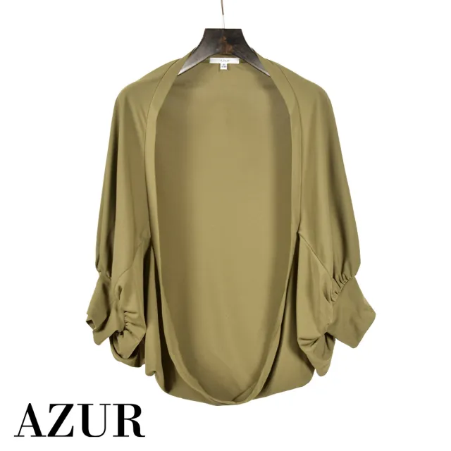 【AZUR】典雅雪紡連袖罩衫