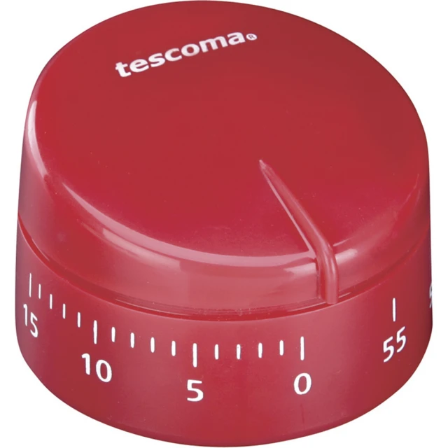 【TESCOMA】圓形發條計時器 紅(廚房計時器)