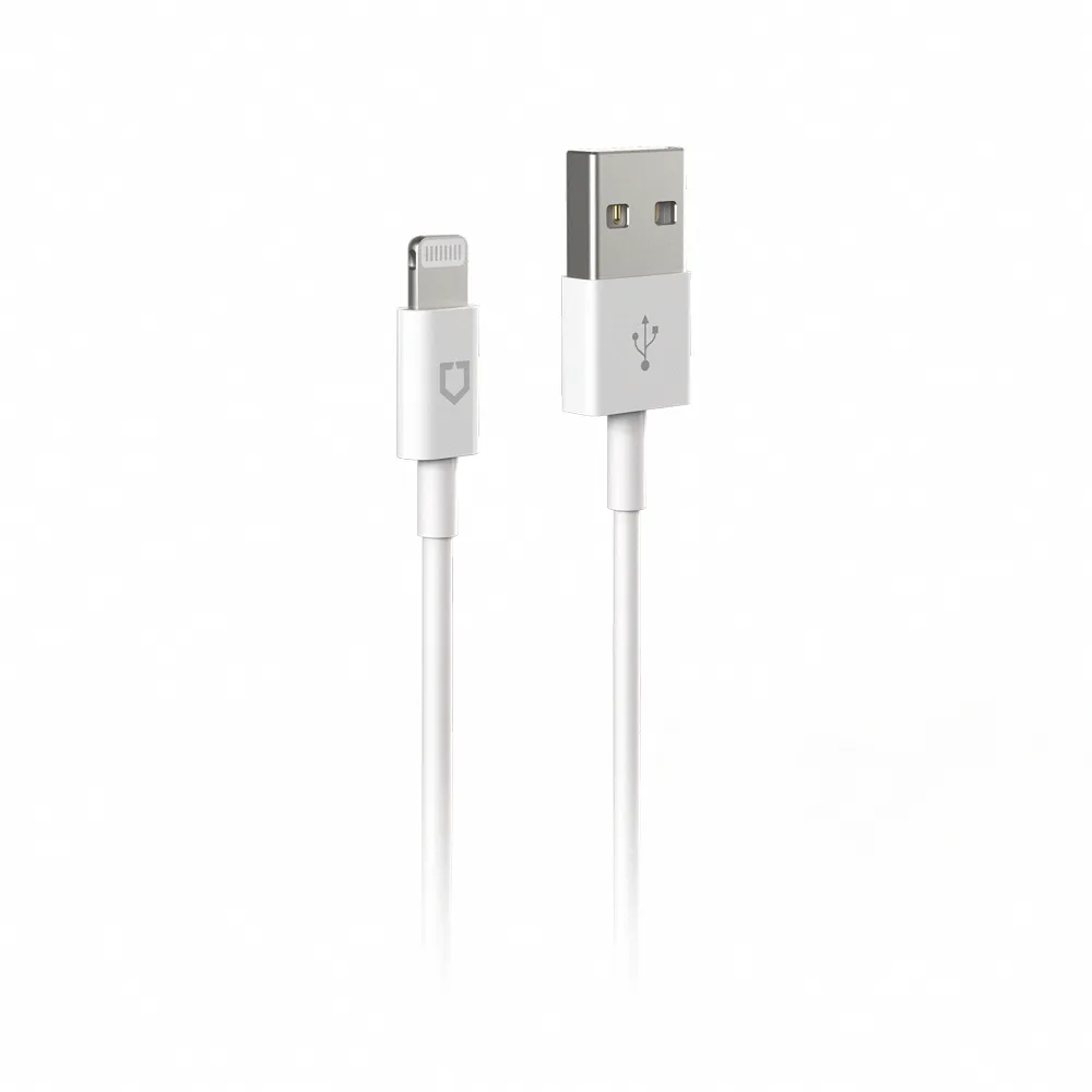 【RHINOSHIELD 犀牛盾】Lightning to USB-A for 2M∣2公尺-白色一般款充電/傳輸線(iPhone/iPad適用)