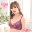 【Daima 黛瑪】性感 超爆乳B-D厚墊雙色蕾絲美波機能蕾絲內衣(紫色)