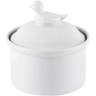 【EXCELSA】附蓋瓷製烤杯 小鳥9.5cm / 點心烤模