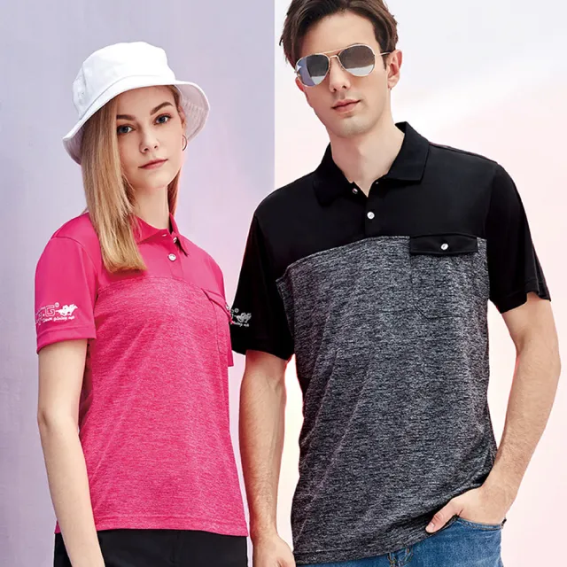 【Londa POLO】炫花吸排女版短袖POLO衫(P217208桃紅色)