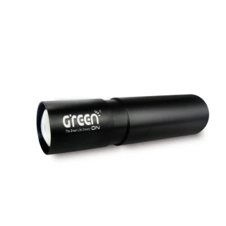 【GREENON】2入組-迷你強光USB變焦手電筒(三段亮度 伸縮變焦 防潑水設計)