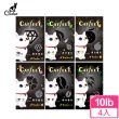 【CatFeet】黑鑽貓砂系列-強效除臭凝結礦砂10LB*4包組(低粉塵/添加活性碳顆粒)