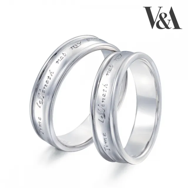 【PROMESSA】V&A博物館系列 真愛 鉑金情侶結婚戒指(女戒)