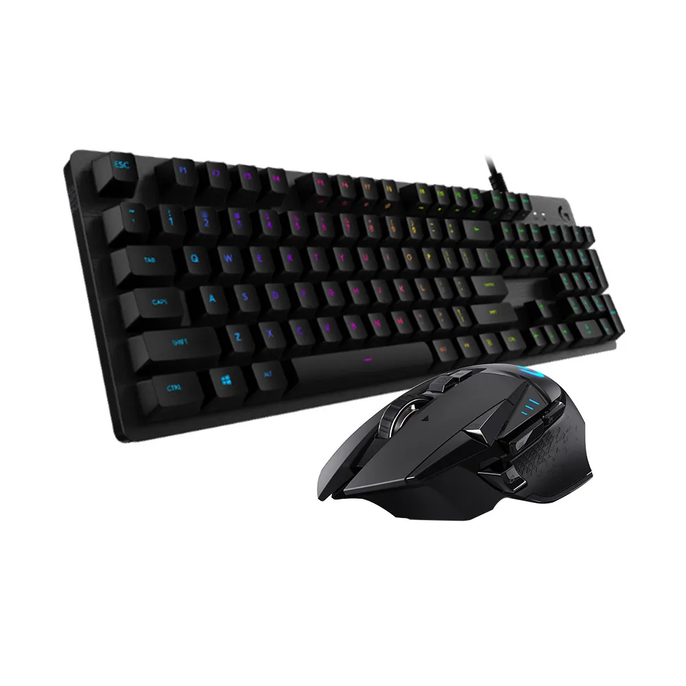 【Logitech G】電競鍵鼠組 G502 高效能無線電競滑鼠+G512 RGB 機械遊戲鍵盤(Clicky 青軸)