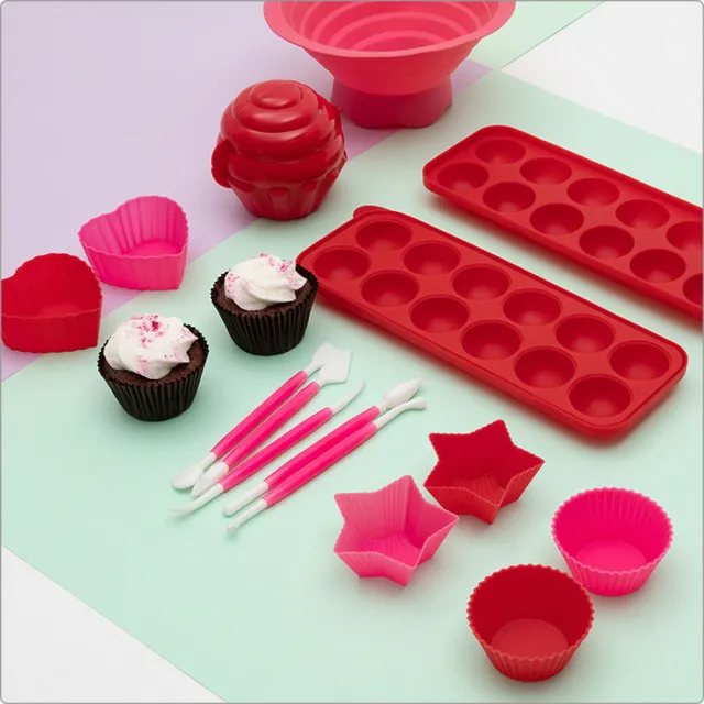 【Premier】翻糖雕塑工具8件 粉白(翻糖器具 烘焙用品)