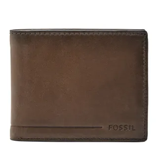 【FOSSIL 官方旗艦館】限定★Allen 真皮證件格RFID皮夾-棕色 SML1547201