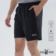 【遊遍天下】MIT男款抗UV防曬防潑水運動短褲GP1019黑色(慢跑 路跑 休閒M-3L)