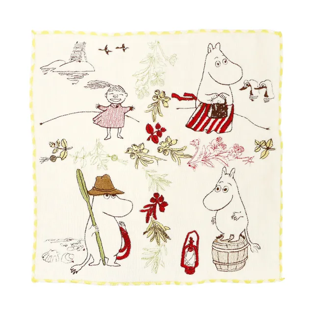 【Marushin 丸真】Moomin刺繡小方巾系列