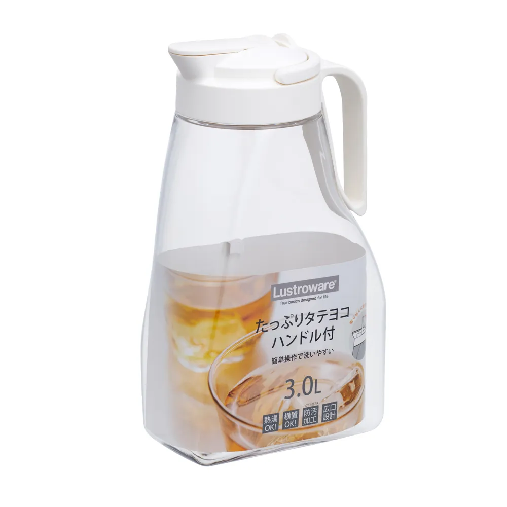 【買一送一】Lustroware日本岩崎按壓式耐熱冷水壺3L