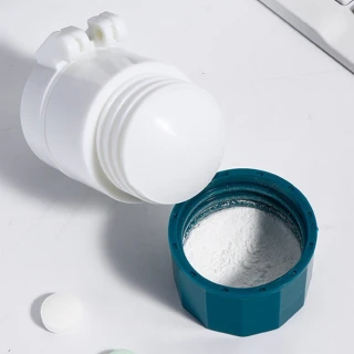 【BoBo生活】四合一切磨藥盒3個入切藥-裝藥-水杯使用-磨粉(隨機色)