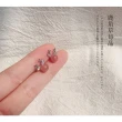 【HaNA 梨花】韓國極簡．俏皮可愛小鹿角耳環紅色草莓晶耳環