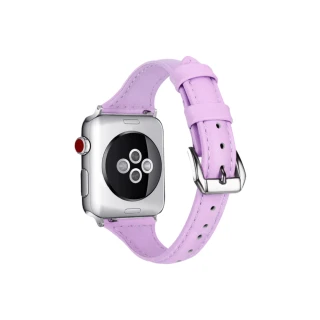 【DAYA】Apple Watch 1-9代/SE/Ultra 42/44/45/49mm 真皮細錶帶 薰衣草紫