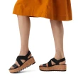 【SOREL】女款卡麥隆系列厚底綁帶涼鞋(黑色)