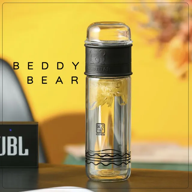 【BEDDYBEAR 杯具熊】茶水分離雙層玻璃杯 泡茶杯 320ml