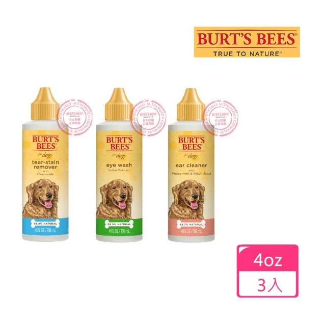 【Burt’s Bees】肌蜜系列 金縷梅薄荷潔耳液4oz 3入組