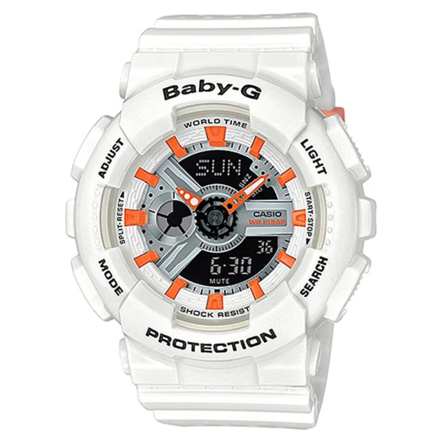 【CASIO 卡西歐】BABY-G 耀眼亮彩甜心運動休閒腕錶(BA-110PP-7A2DR)