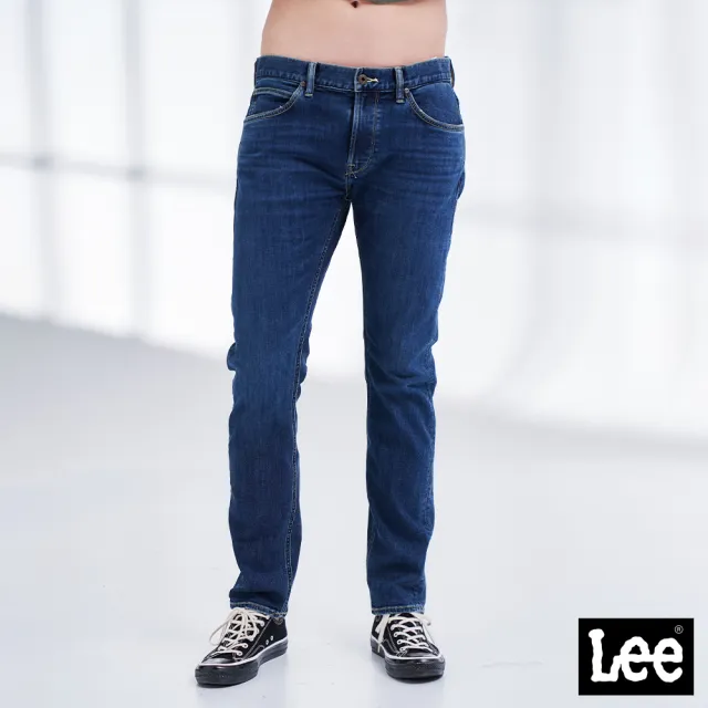 【Lee 官方旗艦】男裝 牛仔褲 / 709 低腰合身小直筒 中藍洗水 / 101+ 系列(LL210208076)