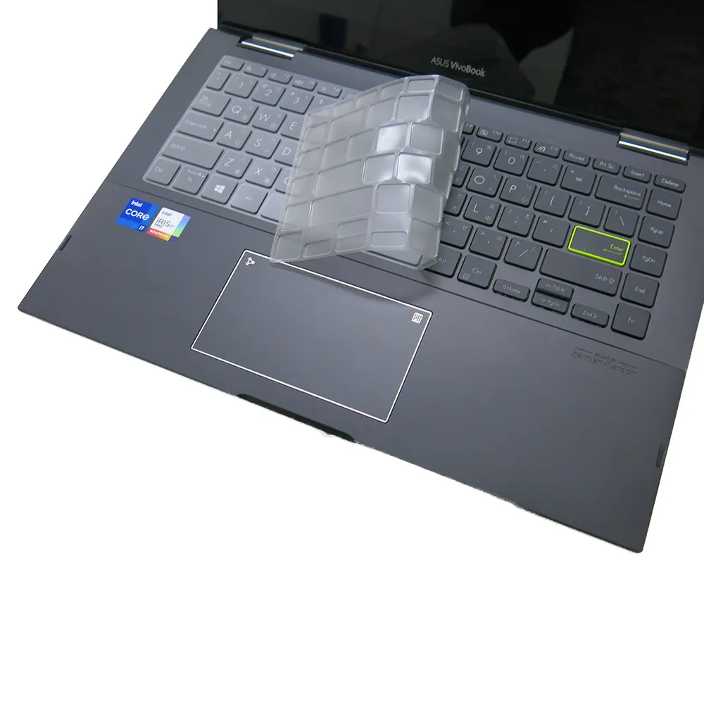 【Ezstick】ASUS VivoBook Flip TP470 TP470EZ 奈米銀抗菌TPU 鍵盤保護膜(鍵盤膜)